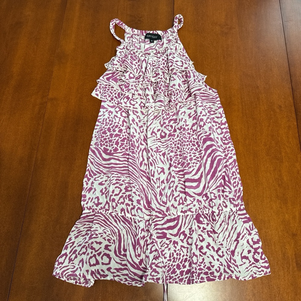 Karen Kane Pink and White Patterned tank top